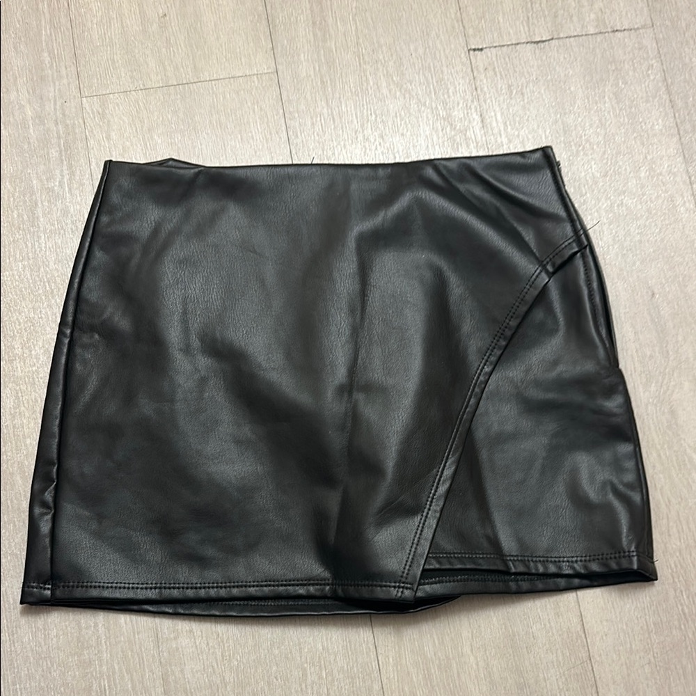 Altar'd State Black Wrap Pencil Mini Skirt